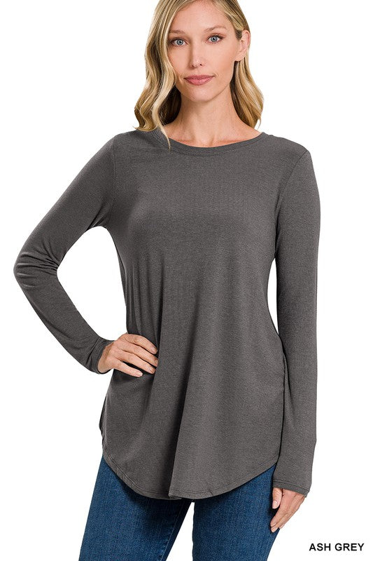 Long Sleeve Round Neck Top