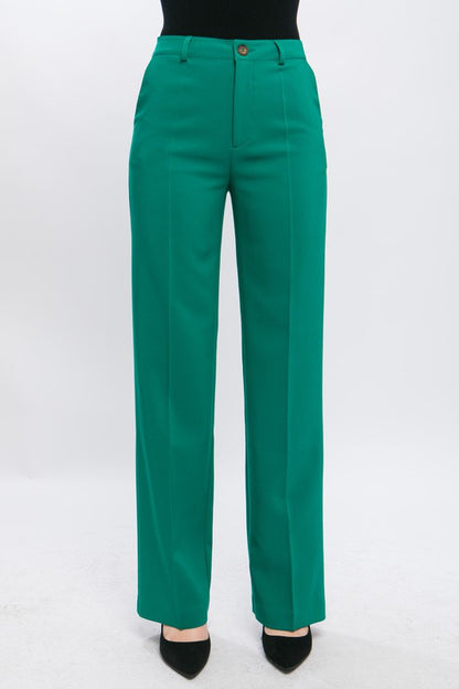 Straight Leg Blazer Pants