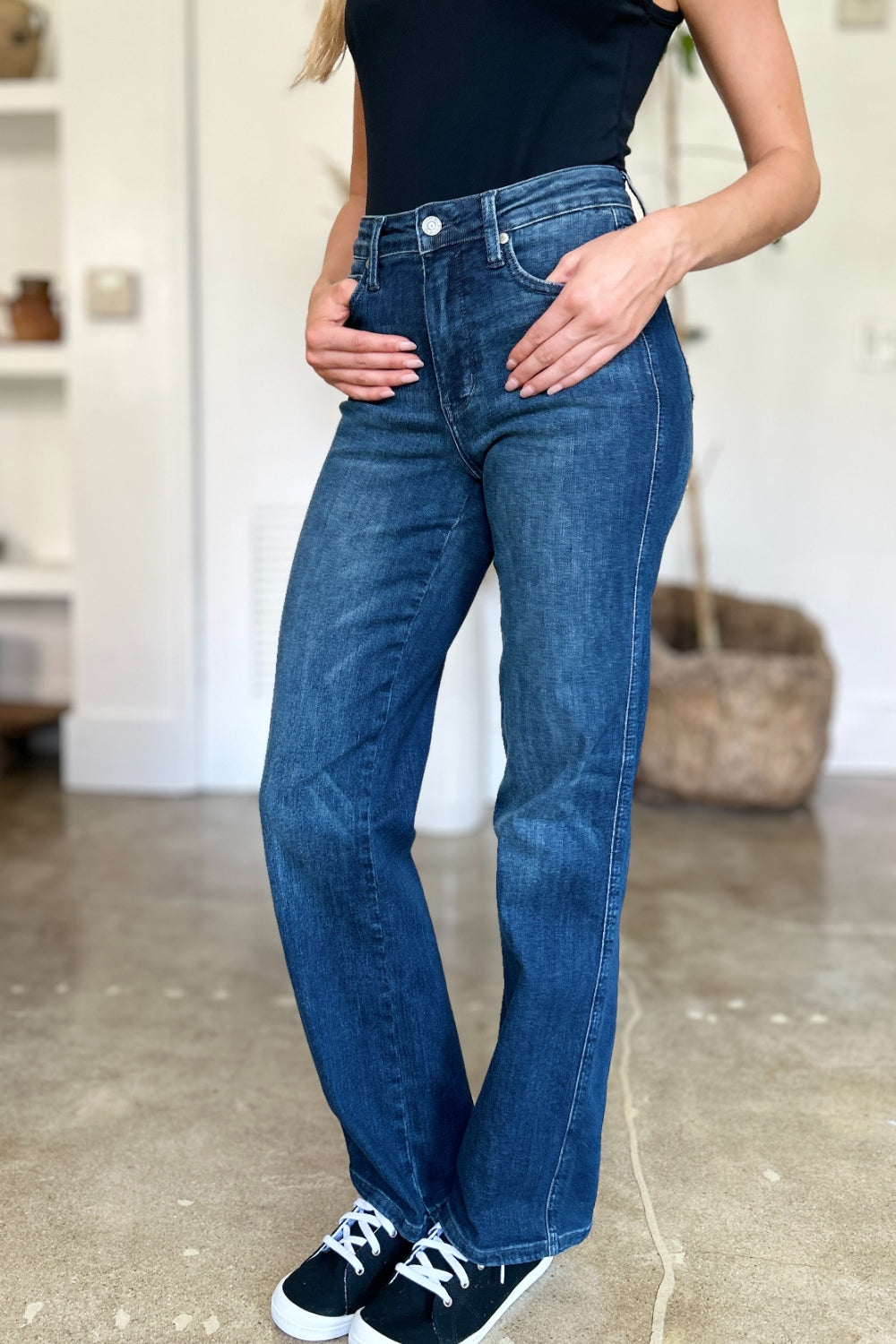 Tummy Control Straight Jeans by Judy Blue