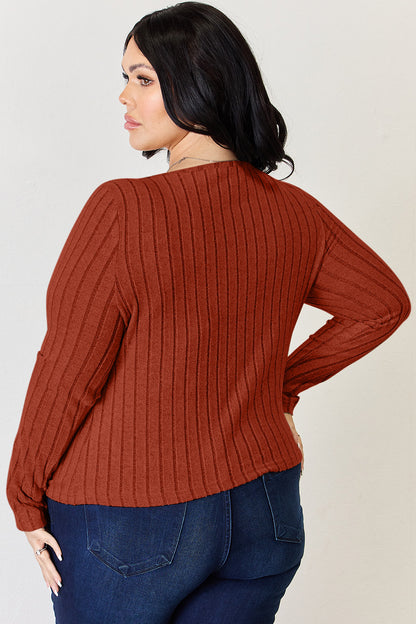 Ribbed Long Sleeve T-Shirt