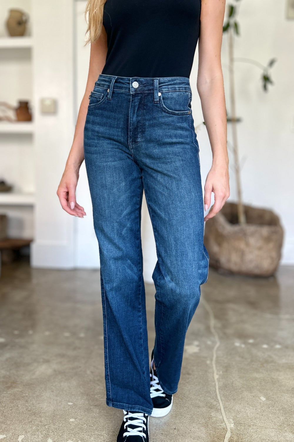 Tummy Control Straight Jeans by Judy Blue