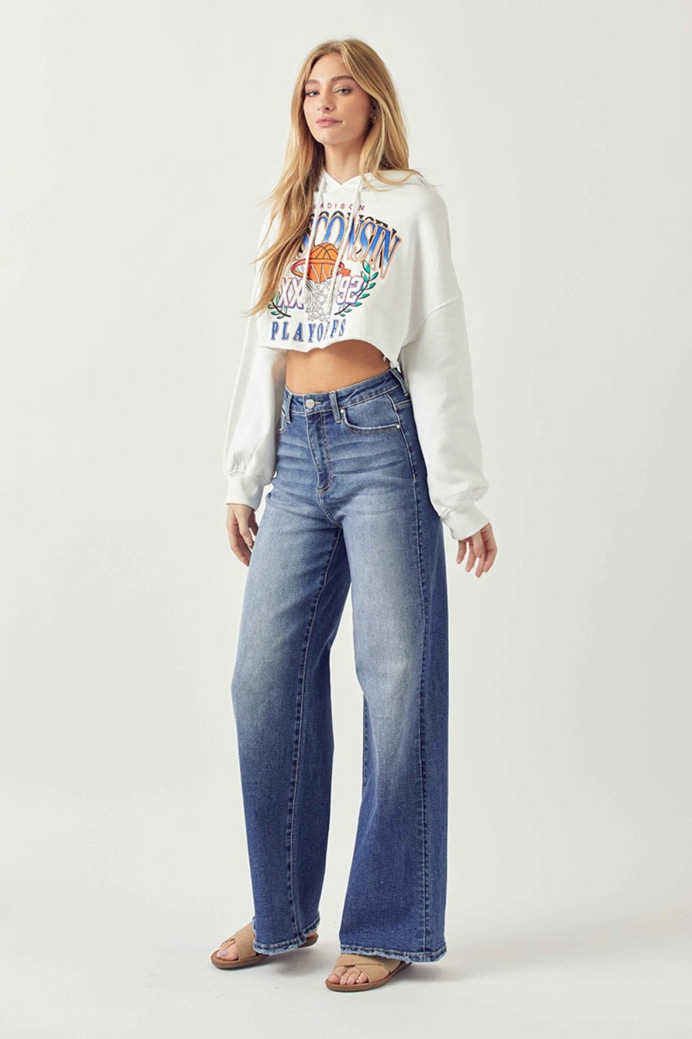 High Rise Wide Leg Jeans by Risen