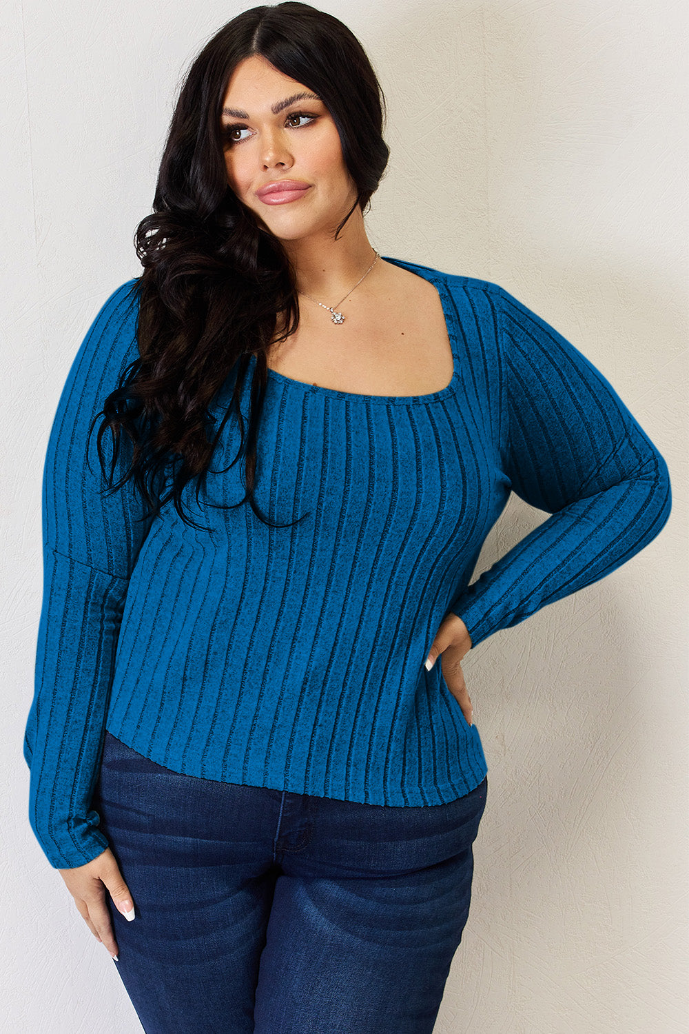 Ribbed Long Sleeve T-Shirt