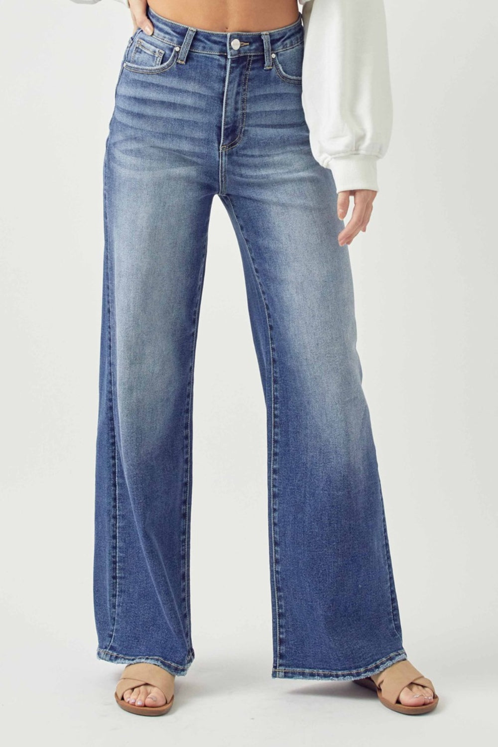 High Rise Wide Leg Jeans by Risen