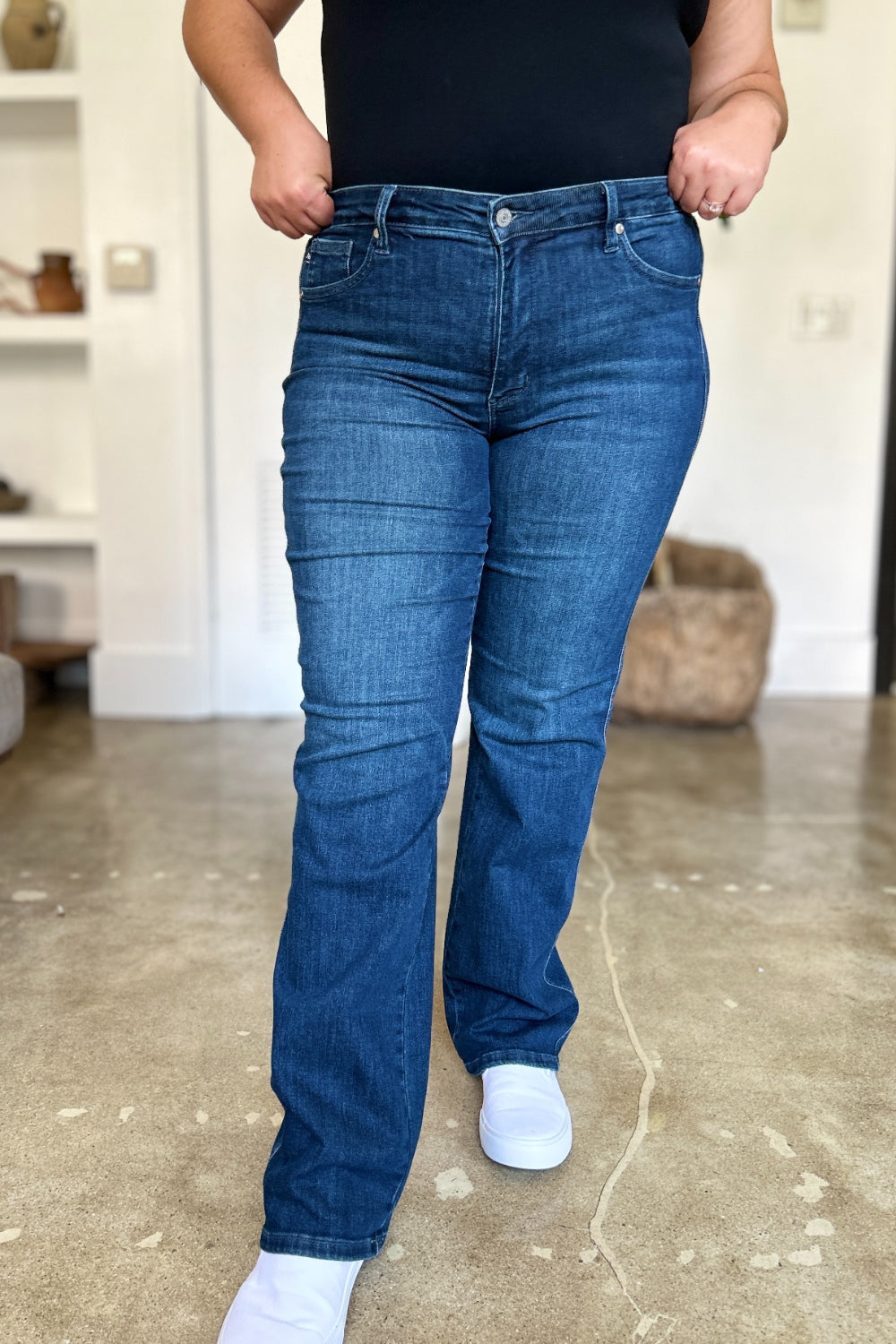 Tummy Control Straight Jeans by Judy Blue