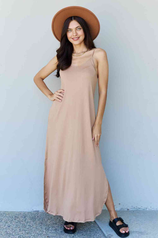 Cami Style Maxi Dress in Camel