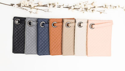 Quilted Wristlet Clutch - several color choices