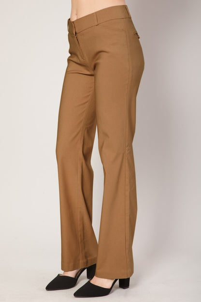 Chestnut Boot Cut Work Pants - side view