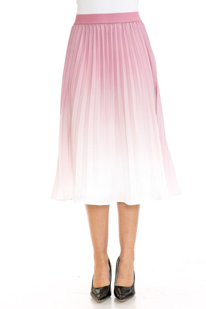 Pleated A-Line Swing Skirt