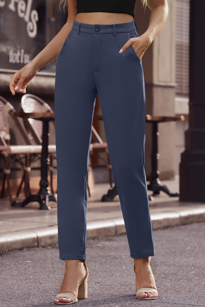 Modern Ankle-Length Straight Leg Pants