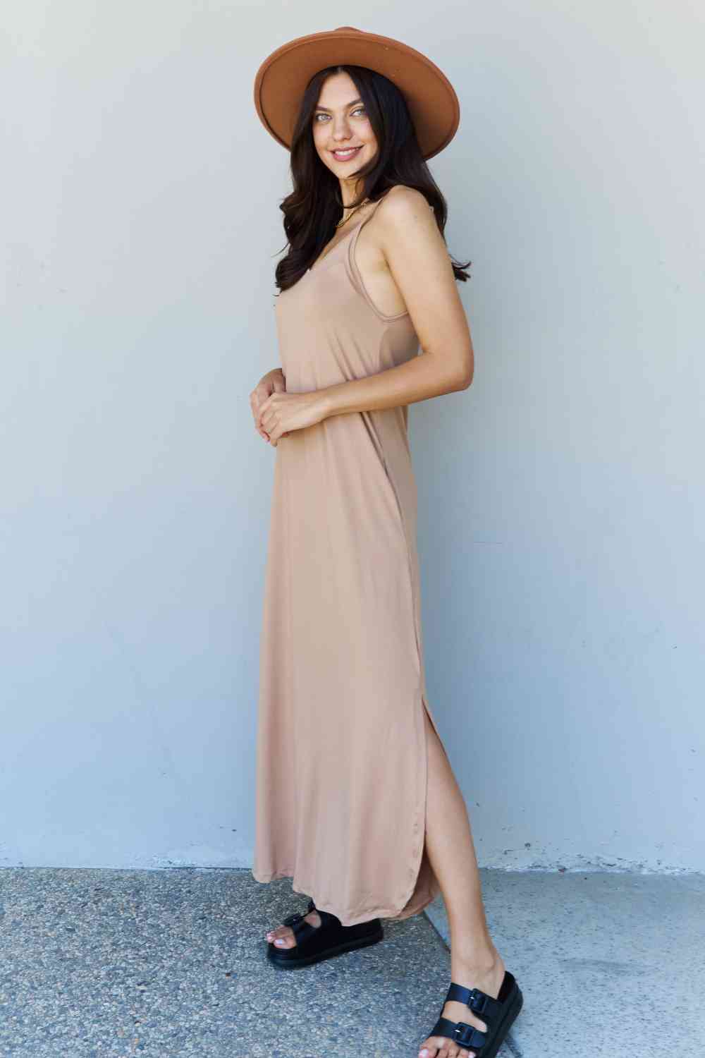 Cami Style Maxi Dress in Camel