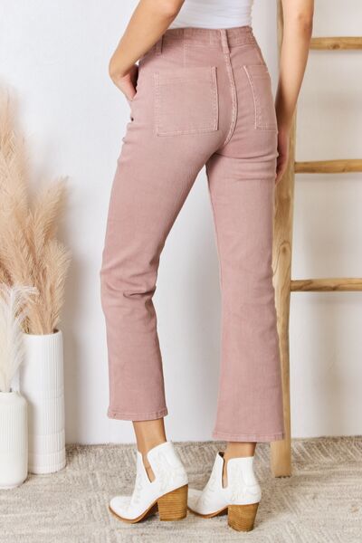 High Rise Ankle Flare Jeans by RISEN