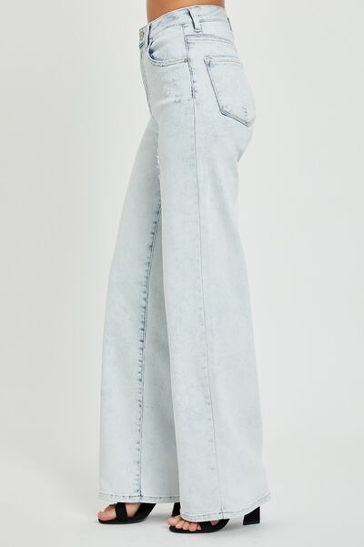 Ultra High Waist Wide Leg Jeans by RISEN