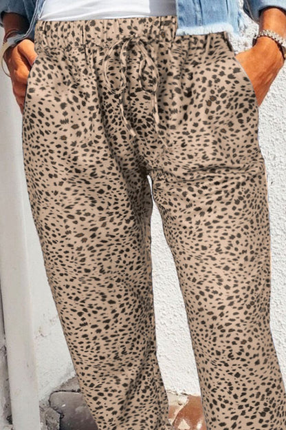 Leopard Pocketed Joggers