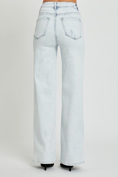 Ultra High Waist Wide Leg Jeans by RISEN