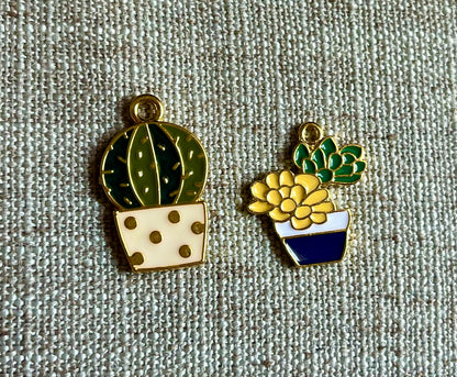 Gold Plated Enamel Charms with Vibrant Colors
