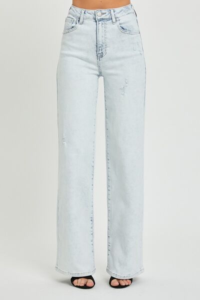 Ultra High Waist Wide Leg Jeans by RISEN