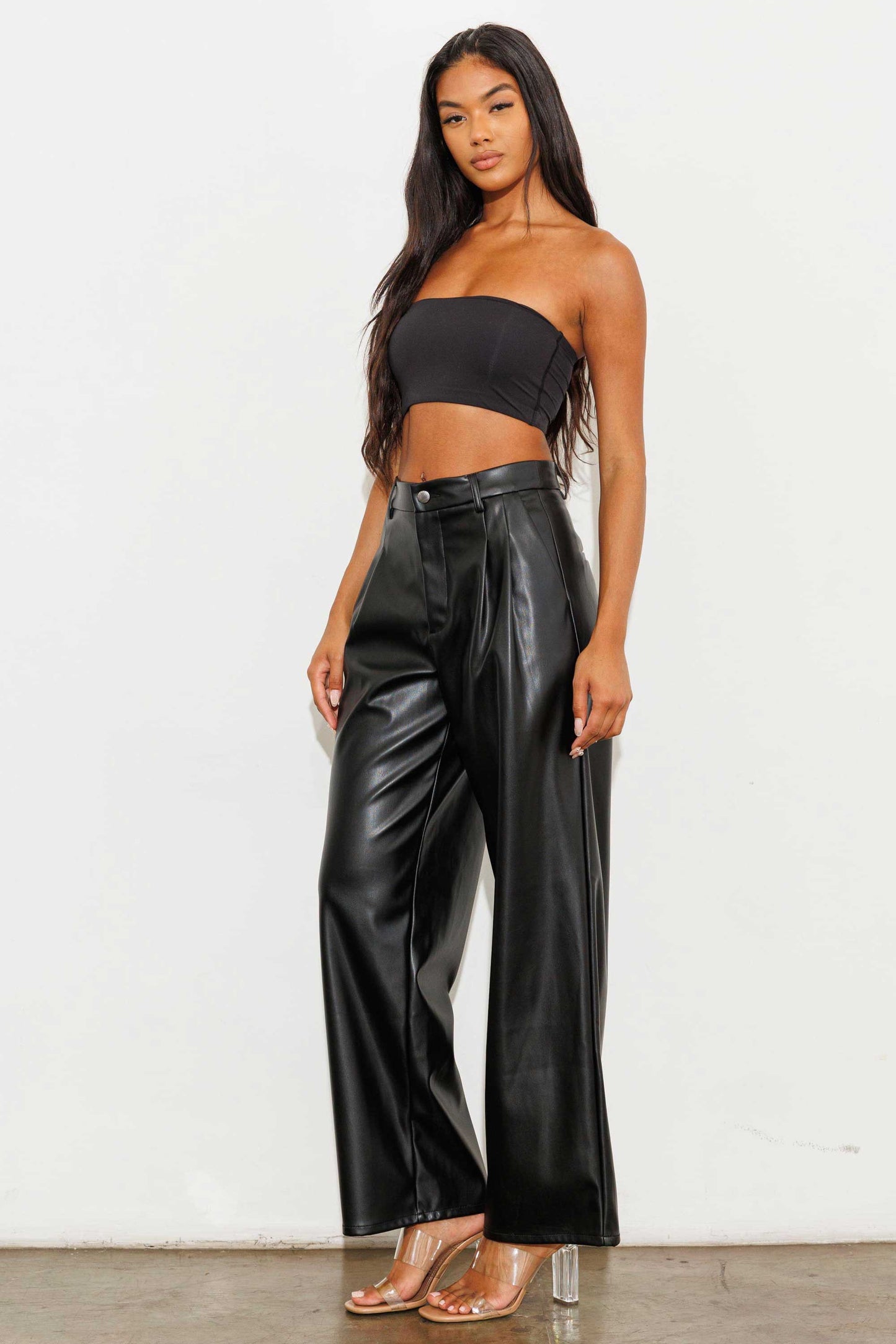 Faux Leather Night Out Pants