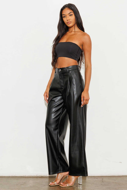 Faux Leather Night Out Pants