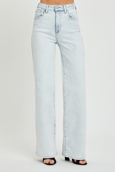 Ultra High Waist Wide Leg Jeans by RISEN