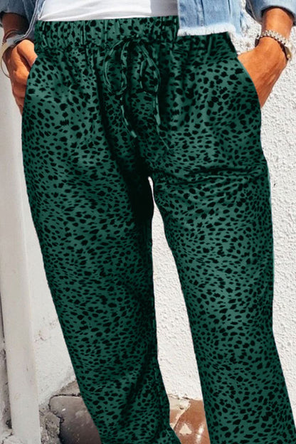 Leopard Pocketed Joggers
