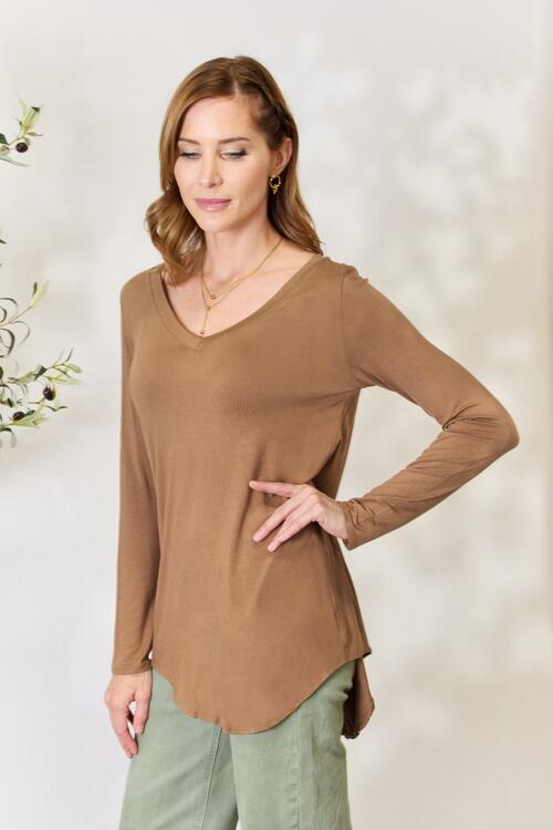 Long Sleeve V-Neck Top