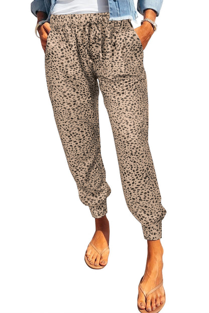 Leopard Pocketed Joggers