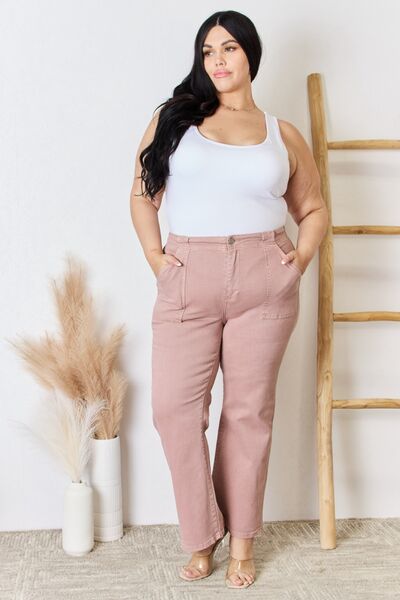 High Rise Ankle Flare Jeans by RISEN