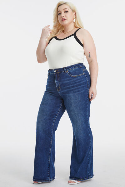 Cat's Whisker Wide Leg Denim Trousers by Bayeas