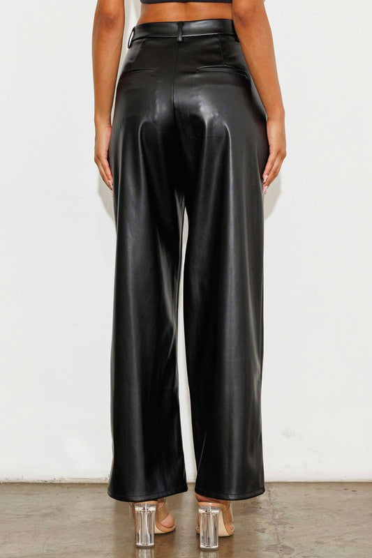 Faux Leather Night Out Pants